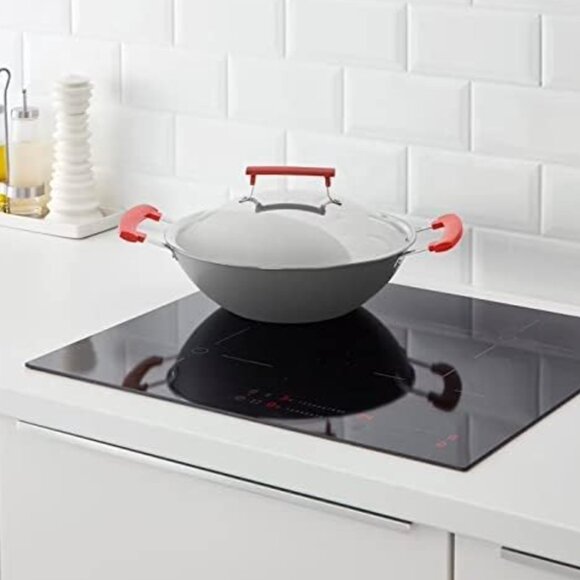 IKEA IDENTISK Nonstick Wok with Lid 32cm (13") Aluminum — New & Sealed - Picture 1 of 15
